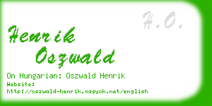 henrik oszwald business card
